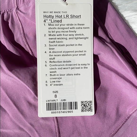 💜Hotty Hot short color: Jubilee sz 8 4" NWT 💜 - Picture 2 of 6